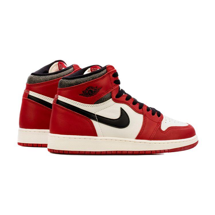 Air Jordan 1 Retro High OG GS Chicago Lost & Found Kids Sneakers Red Varsity-Red Black FD1437-612