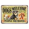 Dachshund Metal Tin Sign Doberman Dog Retro Art Yorkie Funny Pet Poster Cafe Kitchen Home Wall Decoration Plaque Gif