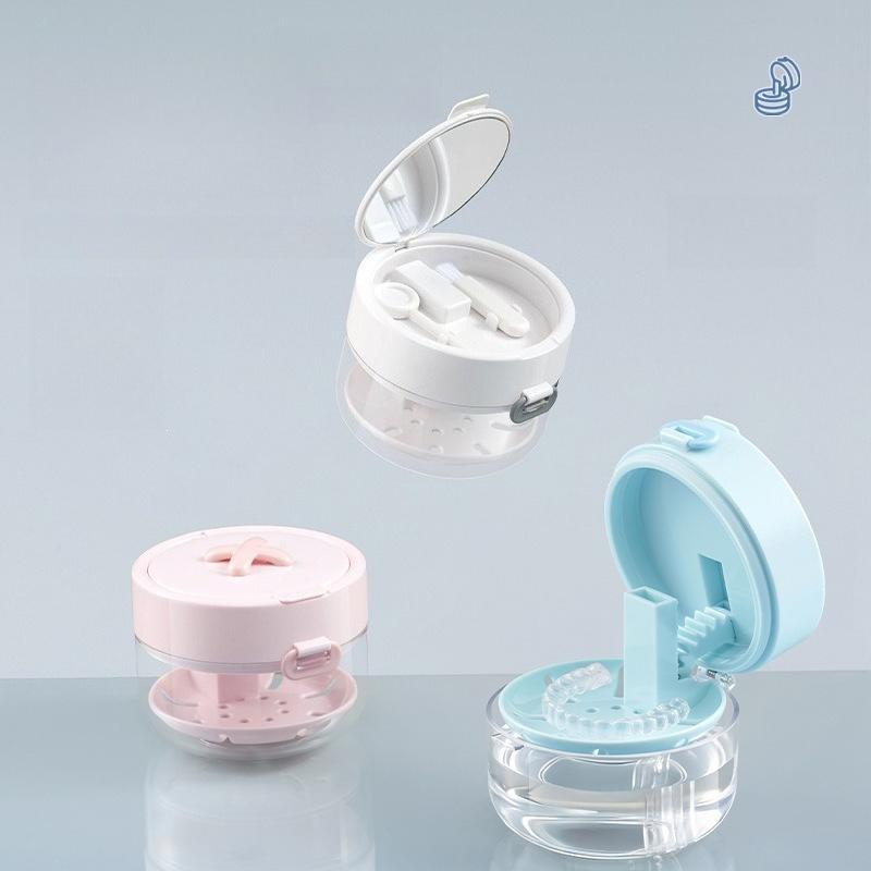 Multi Functional Cleaning and Drainage Storage Box, Three in One Dental Brace Box