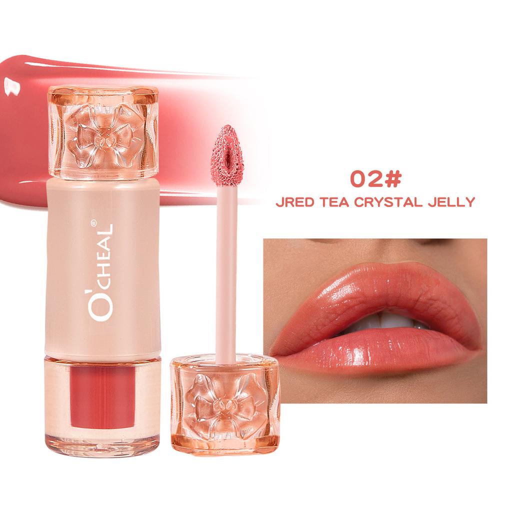OCHEAL Cross Border Velvet Mirror Matte Lip Gloss Lipstick Moisturizes and Nourishes Not Easy To Stick To Cup White Lip Gloss
