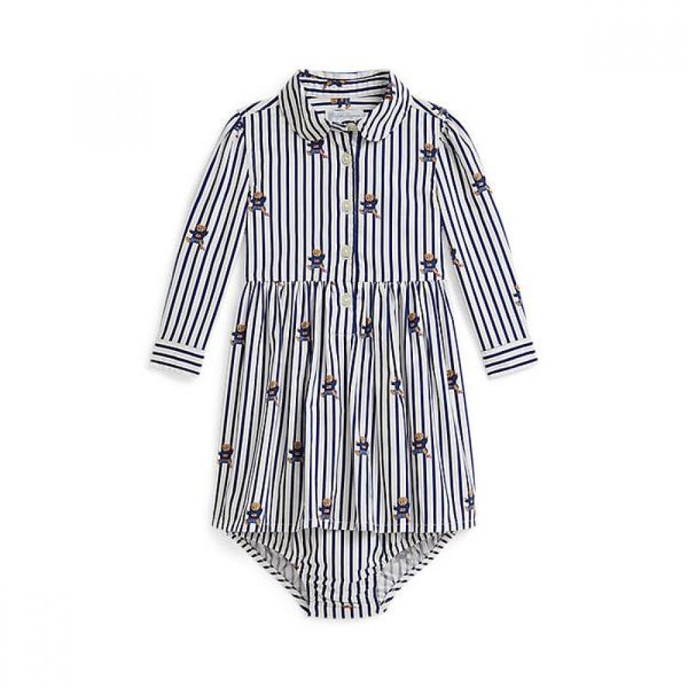 

Ralph Lauren Baby Girls Polo Bear Shirt Dress And Bloomer Cwpodrsf3d20681999 12M