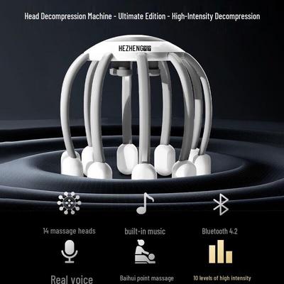 HEZHENG Wireless Scalp Massager with Bluetooth Music CN Plug (adapter Included)