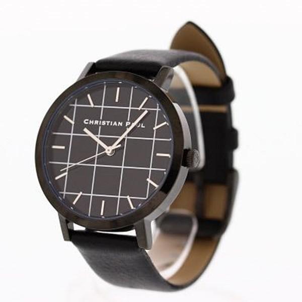 Christian Paul Ladies 35mm Black Grid GRL-01 Wrist Watch Hand Date Birthday Great Buy Adult Graduation Enrollment