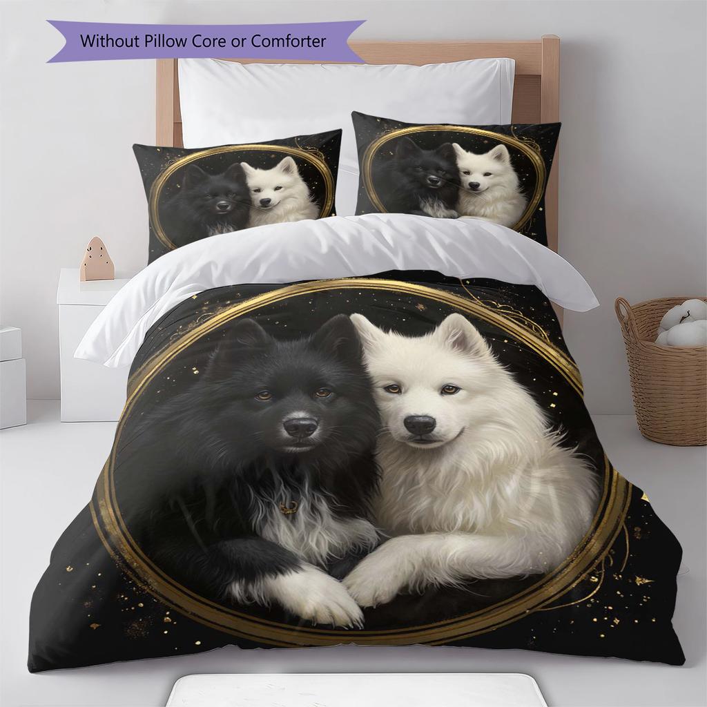 Cartoon Patroon Beddengoed Dekbed Set Dekbedovertrek Kussensloop Huisdecoratie Verjaardagscadeau (1 dekbedovertrek + 2 kussenslopen, zonder binnenkussen)