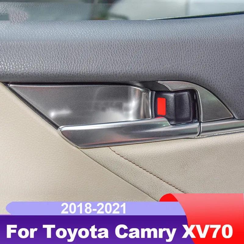 Car Interior Door Bowl Panel Trims Cover For Toyota Camry 2018 70 V70 Xv70 Trd Accessories Auto