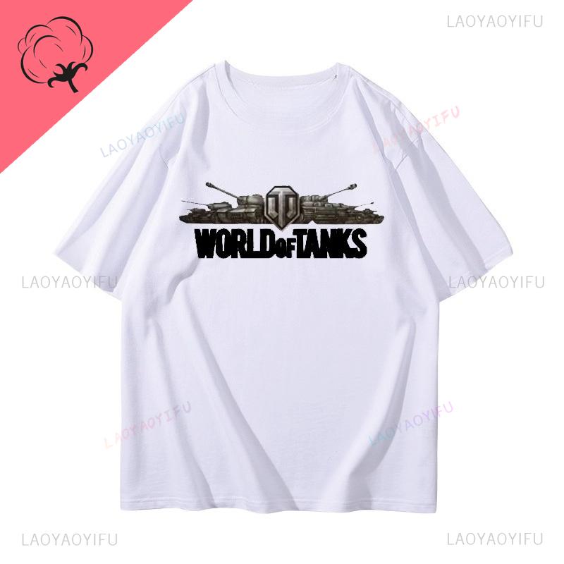 Gamer World Of Tanks T Shirt Military Enthusiast Game Printed Tee Cotton ONeck Streetwear Best Seller Graphic Y2k Clothes Unisex