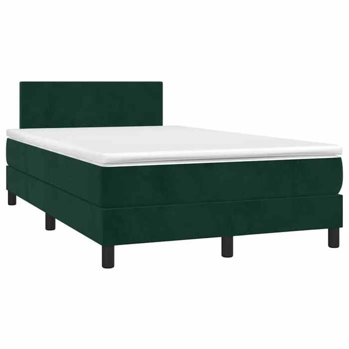 Maison Exclusive - Sommier à lattes de lit avec matelas vert foncé 120x190 cm