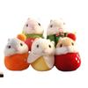 Adorable Mini Plush Hamster Keychain Soft Stuffed Animal Bag Charm Toy Cute