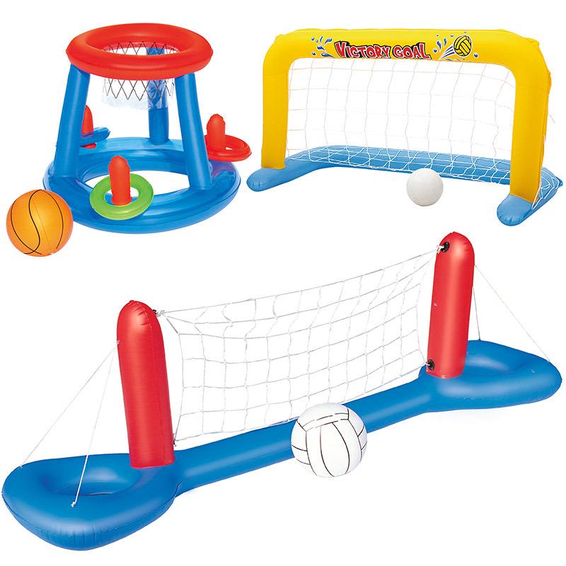 Inflatable Volleyball & Basketball Pool Set for Adults and Kids - Water Play & Beach Toys