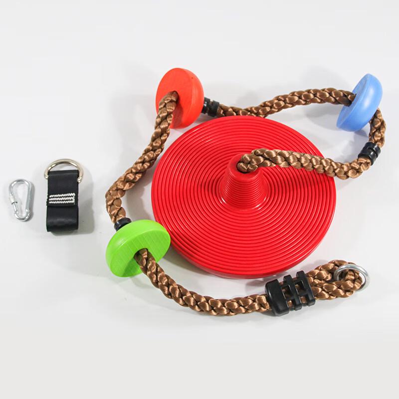 WEZHO Kids Round Disc Swing with Climbing Rope
