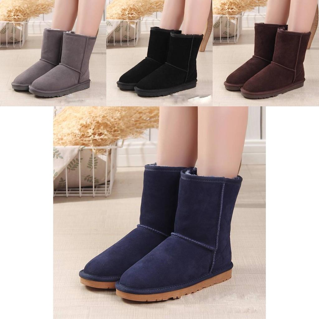 Hochwertige Winter-Schneestiefel für Damen und Herren mit kuscheligem Synthetikfell-Futter und robustem Rindsleder-Obermaterial