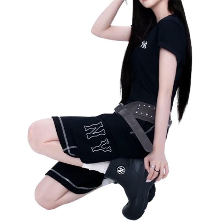 MLB T Shirts Unisex Black Crew Neck 3ATSB3054-50BKS