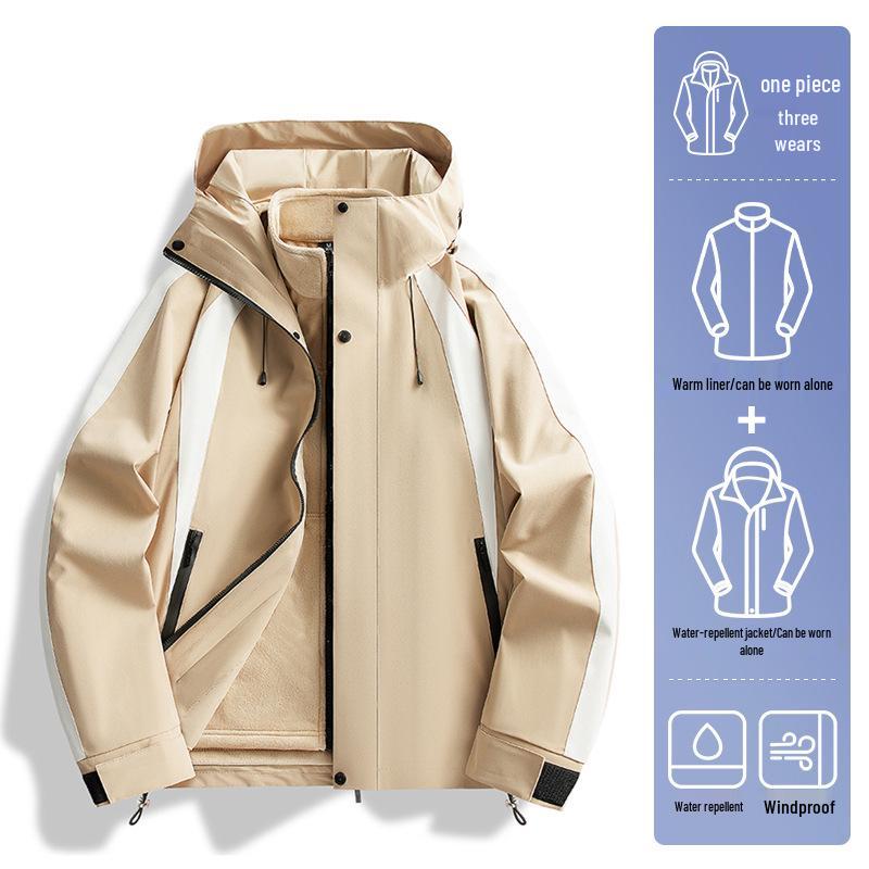 

Унисекс Ветрозащитная и Водонепроницаемая Куртка для Хайкинга, Парный Стиль, Осень/Зима 2024 2XL