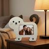 1/2 Stück Cartoon Katze Holz Fotorahmen Hund Form Bildhalter Dekoration für Zuhause Büro Schreibtisch Tierliebhaber Geschenk