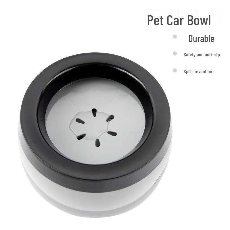 Meianju Non-Slip Splash-Proof Pet Travel Bowl - Spill-Resistant for Dogs & Cats