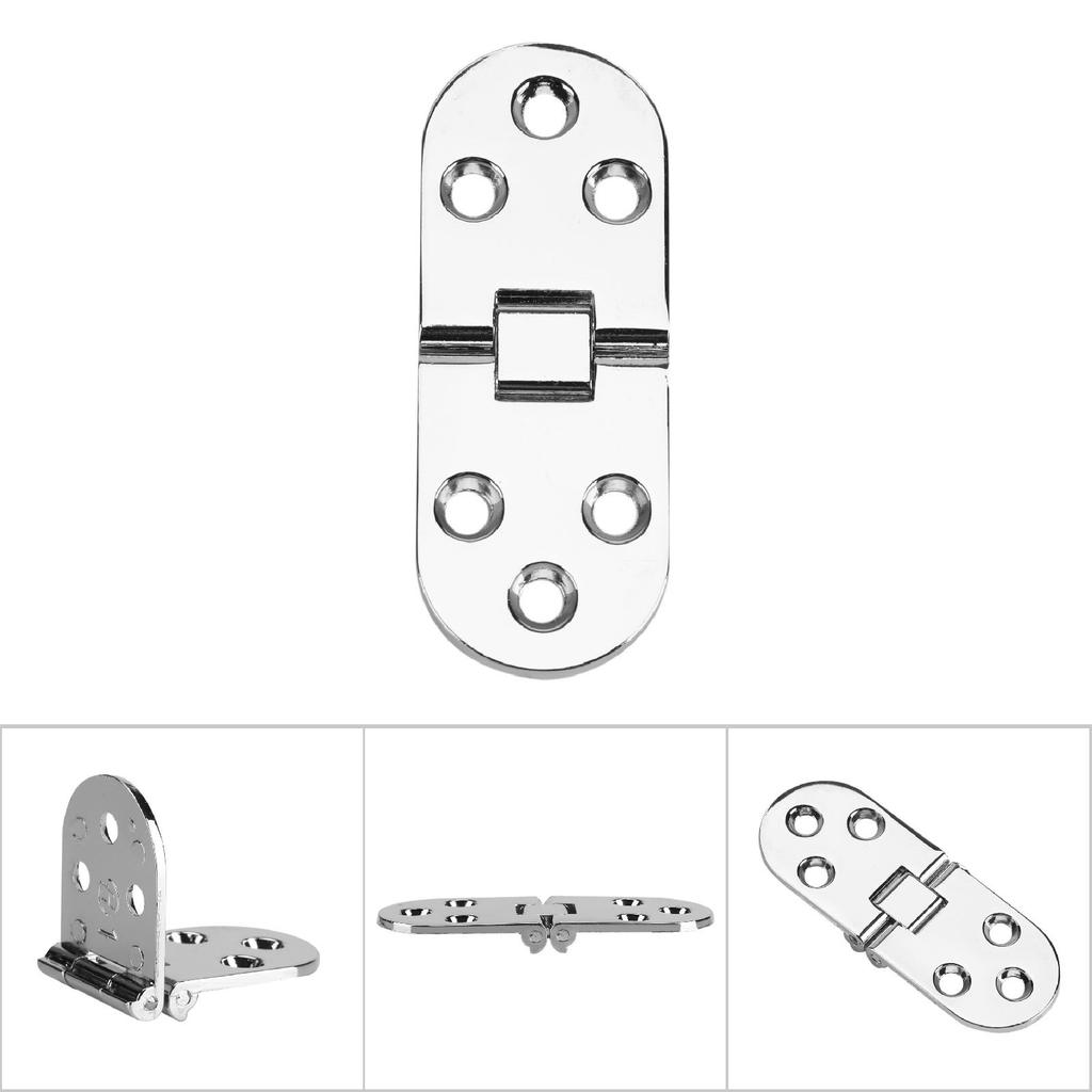 80*30mm Zinc Alloy Round Edge Sewing Machine Folding Table Furniture Flip Tray Hinge Silver