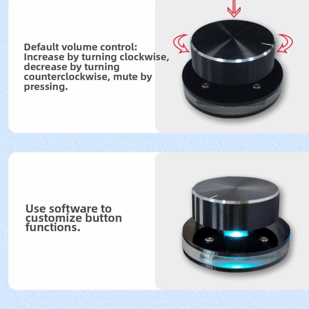 Lighting Volume Control Knob Adjustable External Media Controller Computer Use