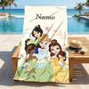 Custom Name Princess Garden Stylish Digital Printing Beach Towel Quick‑Drying Absorbent Blanket for Beach Pool Gym Travel