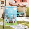 Home Garden Flag Colorful Cartoon Rabbit Gnomes Print Easter Non-Woven Yard for Banner Backdrop Party Deco D57B