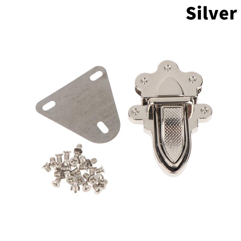 1 Set Metal Push Tongue Closure Lock Durable Anti-Rust Clasp Parts for DIY Handbag Leather Making Craft Accessory