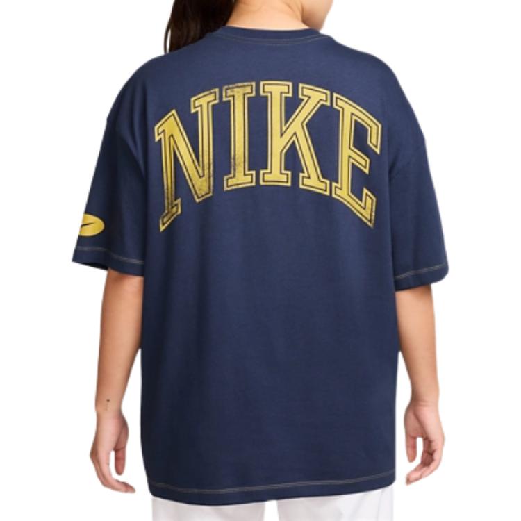 Nike Kleidung T-Shirts Damen Marineblau Rundhalsausschnitt HV4972-410