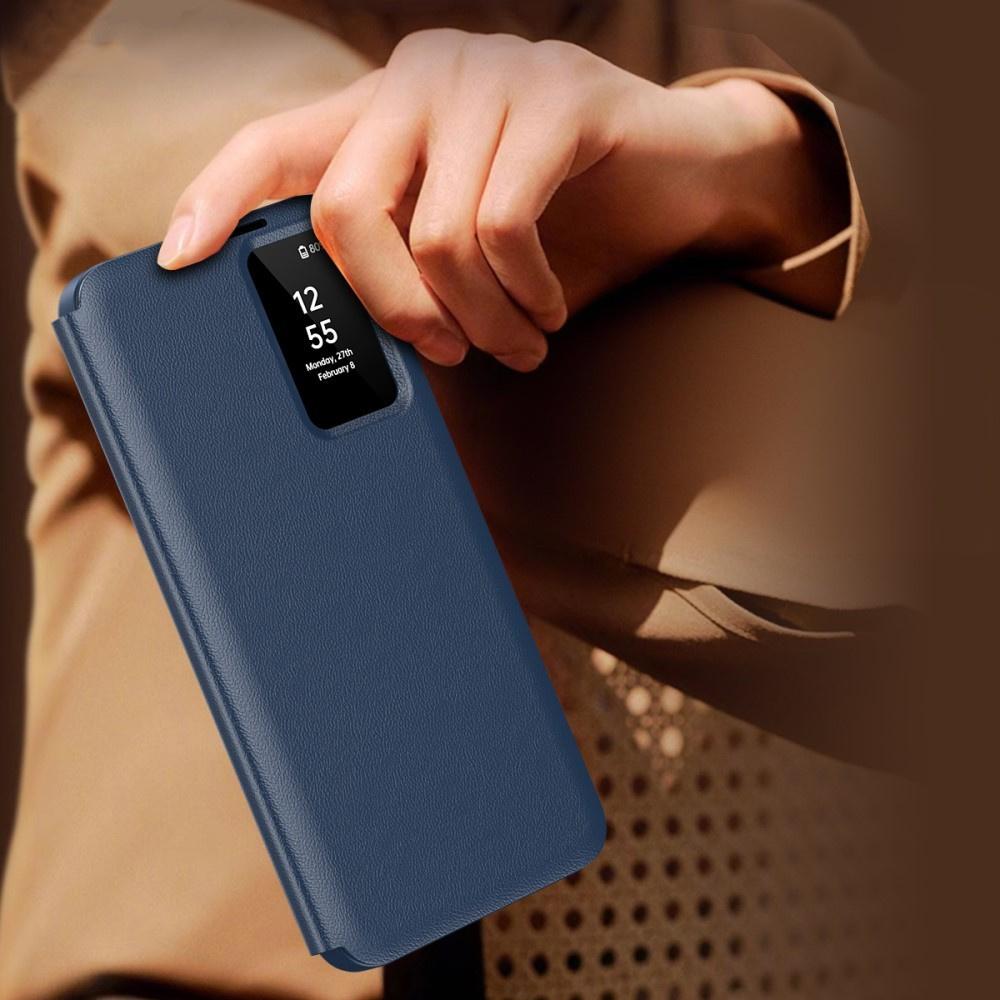 Samsung Galaxy S25+ Plus Smart View Wallet Flip Case, Blue