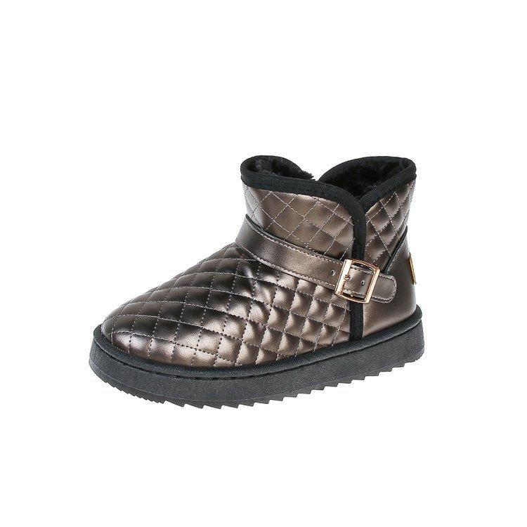 

Women s One Foot Stirrup Large Size Soft Sole Winter Warm Anti-slip Fur One Snow Boots Padded Lined Ankle Boots Anti-slip Sports Cotton Boots 35