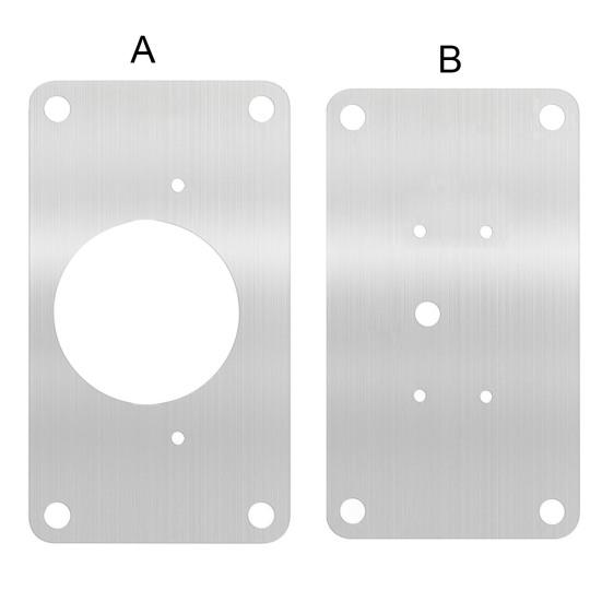 Piastra di riparazione cerniera Fissaggio sicuro antiruggine Staffa per piastra di fissaggio cerniera in acciaio inossidabile color argento con viti di montaggio per armadio da cucina