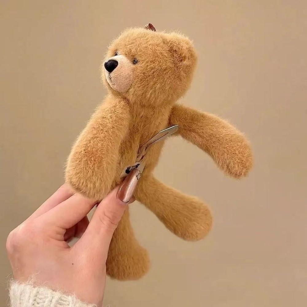 Cartoon Teddybär Haarnadel Plüschpuppe Haaransatz-Clip Modischer Teddybär Haarspange Haaraccessoires