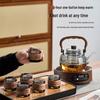 YIHUTEA Chinese Style Glass Tea Set with Electric Ceramic Stove