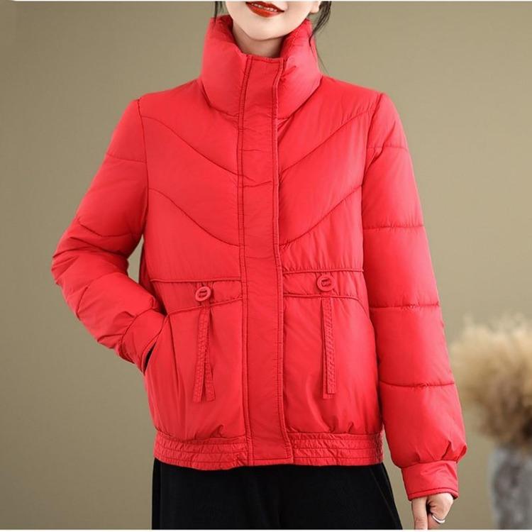Women Autumn Spring Winter Oversized Casual Loose Cotton Padded Jacket Coat Outerwear