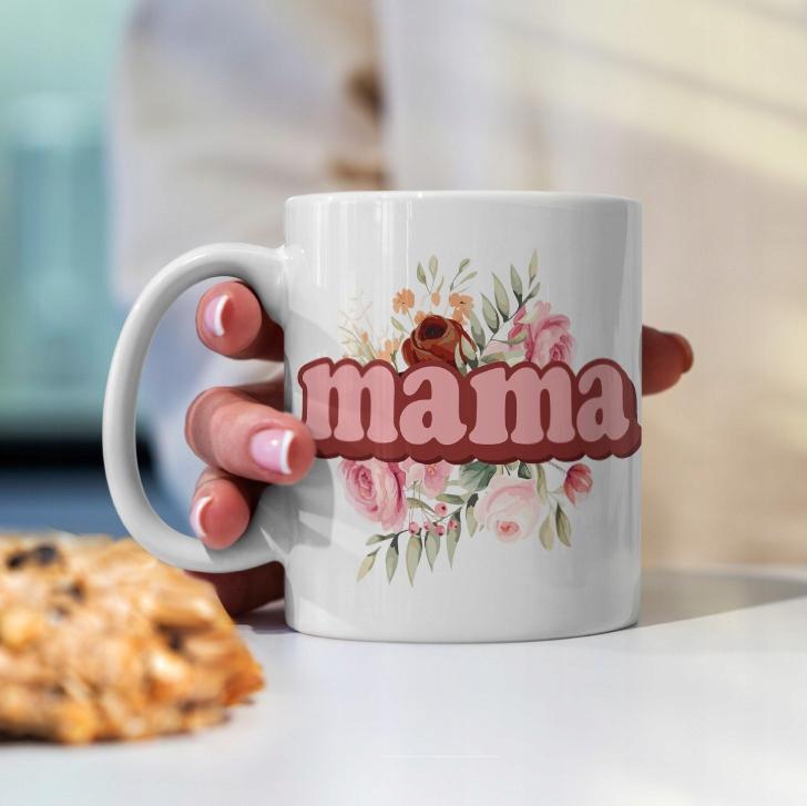 Kubek Na Prezent Dzień Matki Mamy 2025 Mama Kwiaty Bukiet Praktyczny