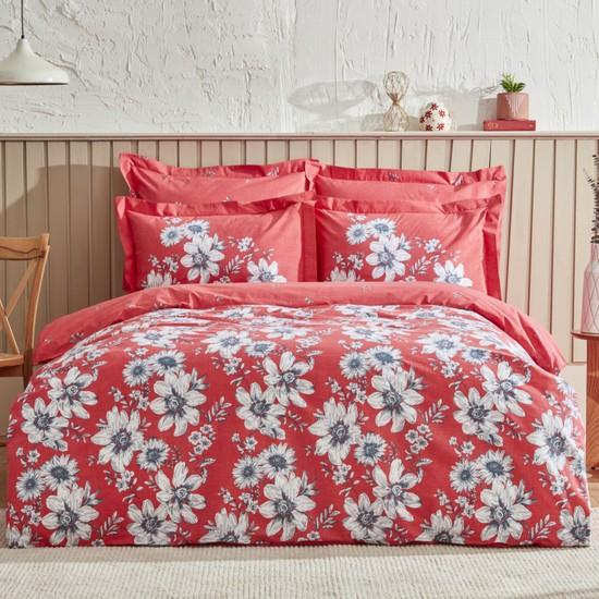 

Комплект двойных пододеяльников Karaca Home Cornell из 100% хлопка, темно-розовый, пп.