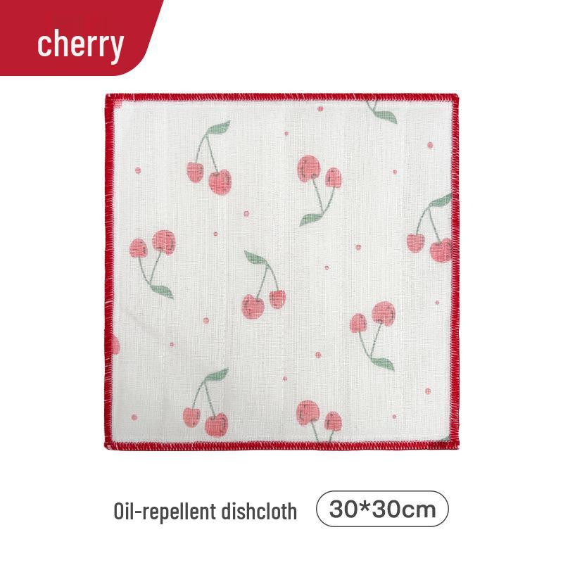 Rainbow 8-Layer Oil-Repellent Kitchen Cloth - Non-Stick Regenerated Cellulose Dish Towel.