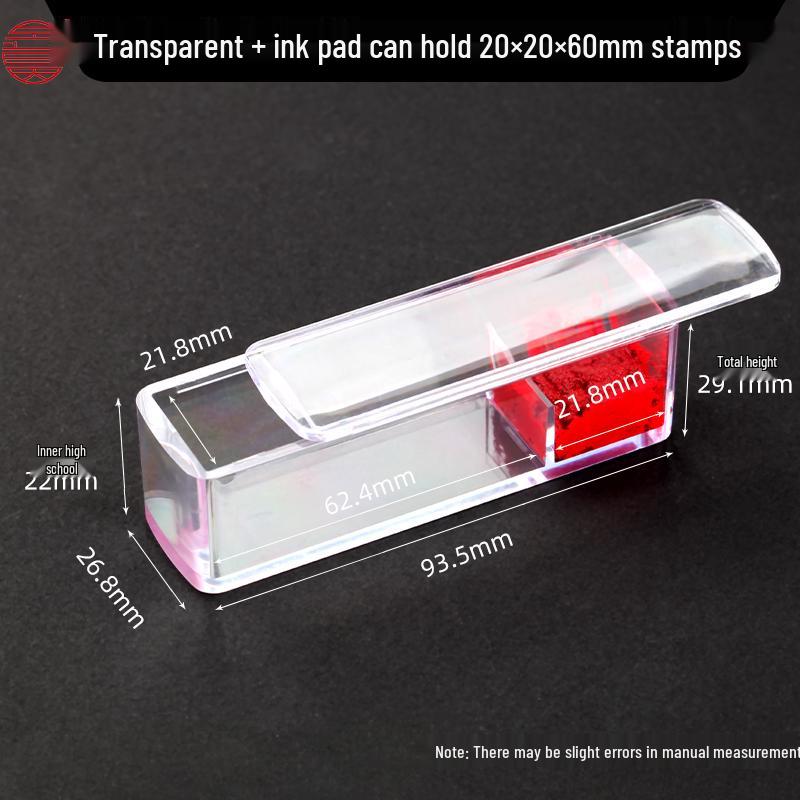 Acrylic Seal Box with Optional Inkpad Storage for Private Seals, Name Stamps & Calligraphy Chops.