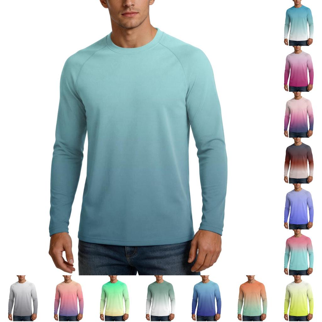 Herren Langarm UPF50+ Sonnenschutzshirt Leicht Atmungsaktiv Schnelltrocknend Outdoor Freizeit Oberteil für Sommeraktivitäten