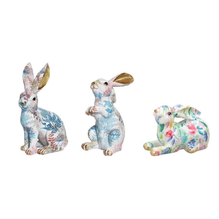 Easter Rabbit Garden Statue for Thanksgiving Day Micro Landscape Decoration Gift