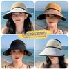 Summer new hat women's sunshade sunscreen empty top hat fashion knitted big brim summer outdoor sports sun hat