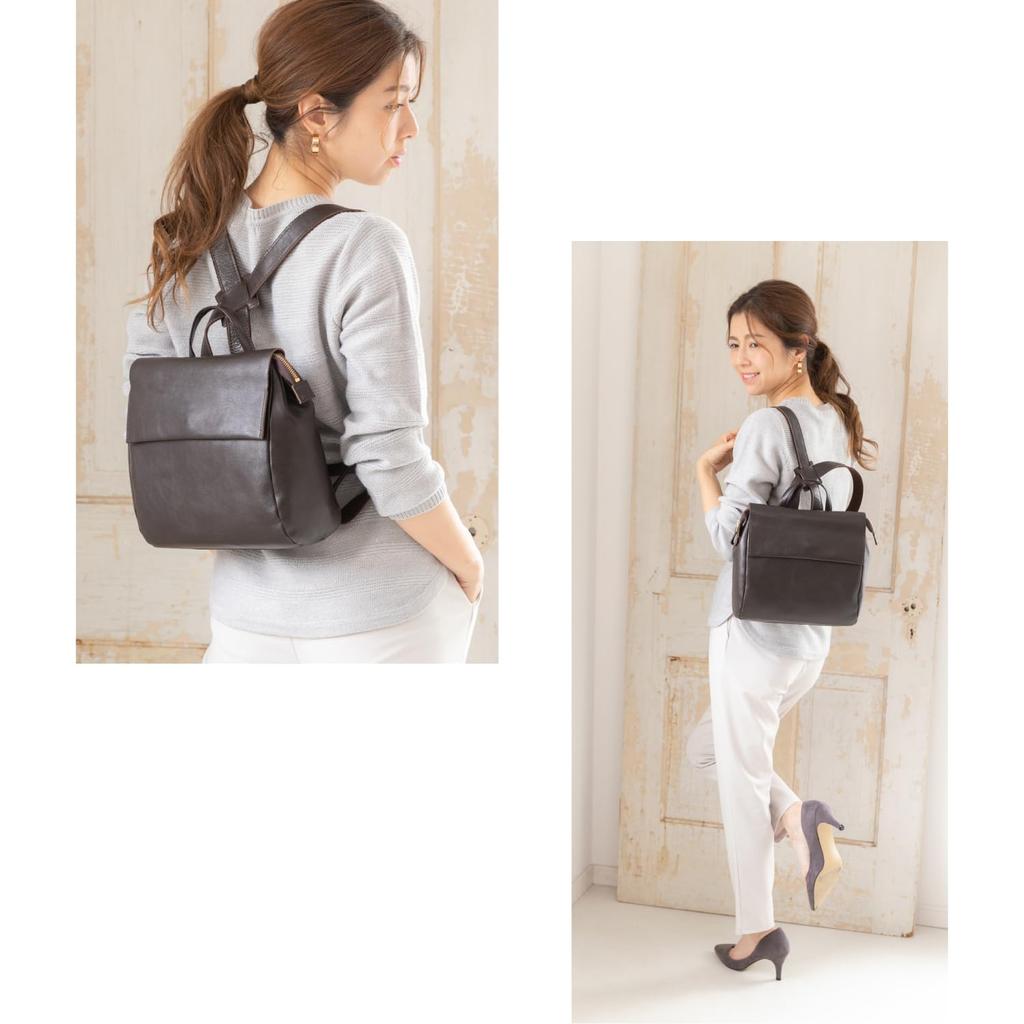 [GENOVA] Made in Japan Genuine Leather Backpack for Women – Compact & Lightweight – Imai Bag 2817-CHO