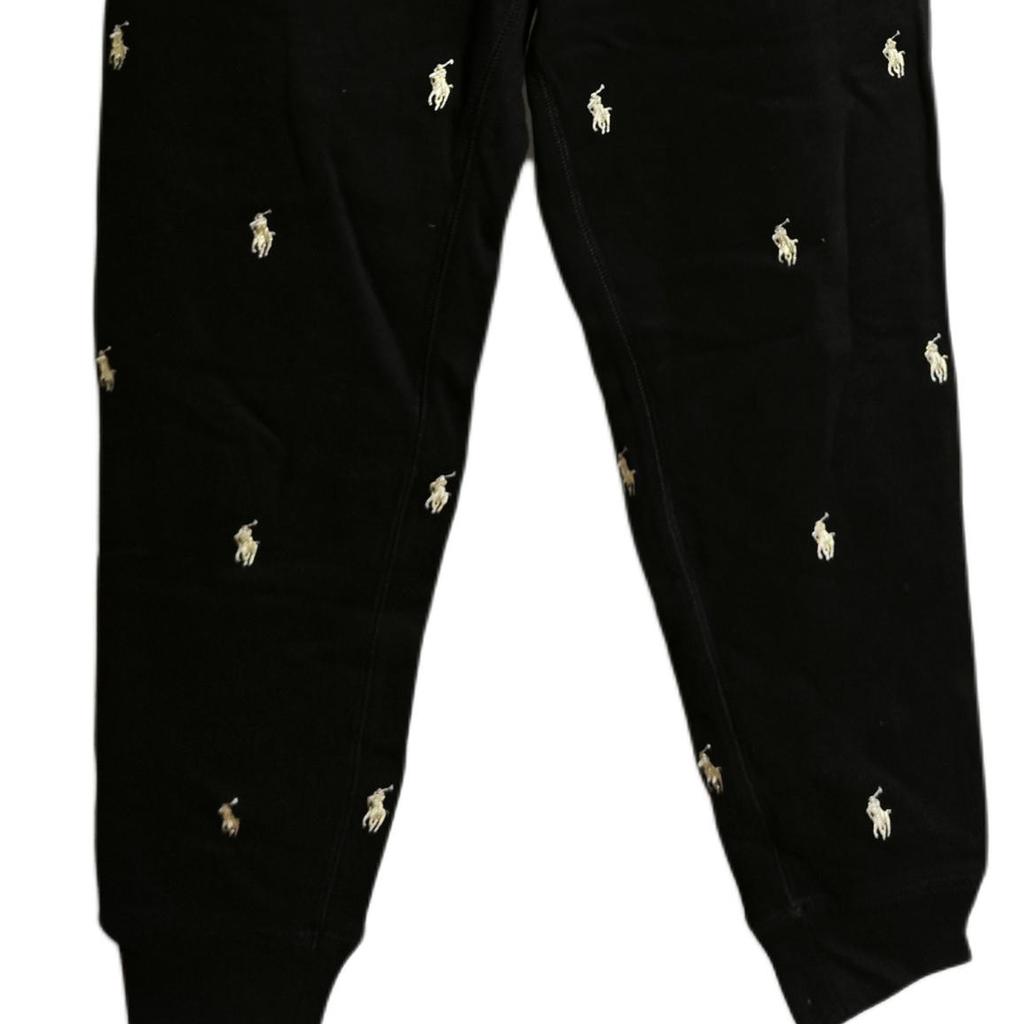Polo Ralph Lauren Kids  Knitted Sports Pants All Over Pony Logo Embroidery With Drawstring Elastic Waist Kids bottoms 313892606-001