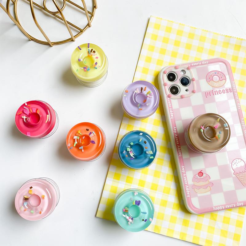 Mobile Phone Airbag Holder Creative Donut Simulation Desktop Support Frame Portable Portable Niche Simple
