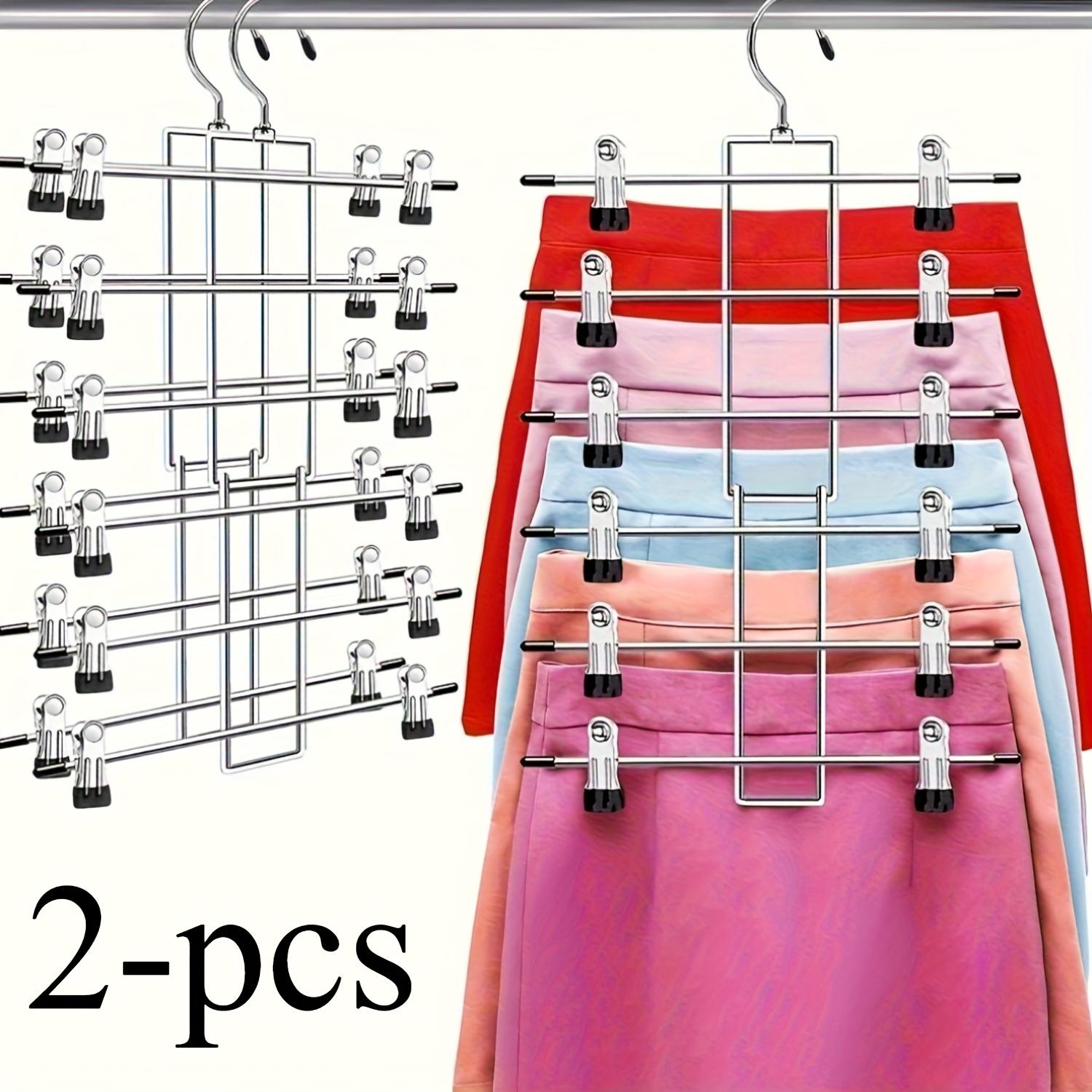 

Heavy-Duty 360° Swivel Hangers: Space-Saving Closet Organizer for Pants, Skirts & Dresses. Sturdy Metal, Ideal for Home & Dorm.