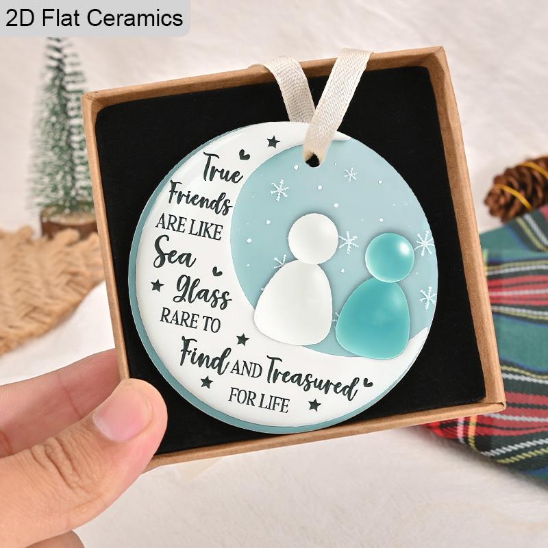 Freundschaft Dekor Ornament Inspirierendes Zitat, Hängedekoration, Festliche Dekoration, Zeitloses Freundschaftsandenken, Weihnachts-/Geburtstagsgeschenke für BBF