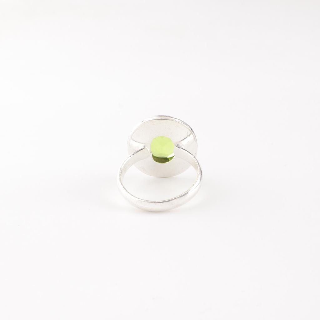 Peridot Gemstone 925 Sterling Silver Jewelry Handmade Ring For Valentines Gift RR-62-8