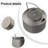 Compact Storage Camping Teapot Ti Kettle Efficient Fuel Use