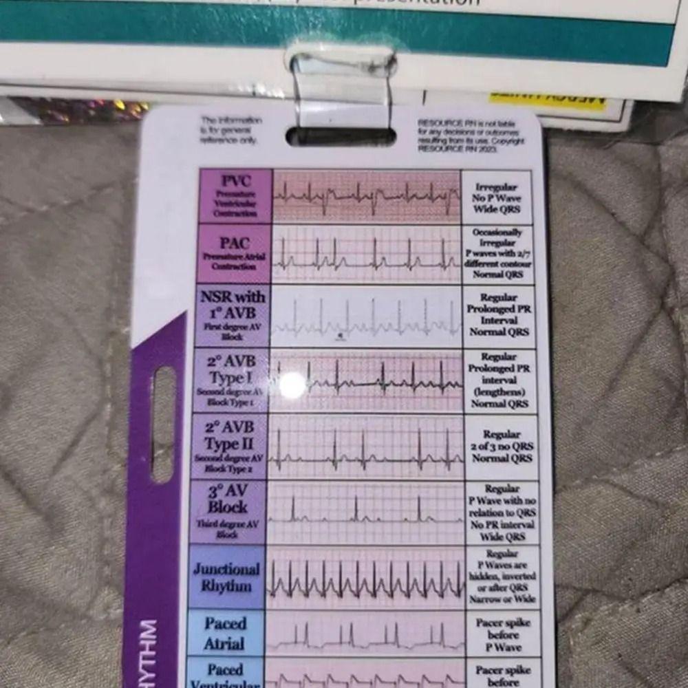 Precision Measurement Ecg/ekg Rhythm Pocket Card Measuring EKG Caliper  EGG Contiguous Leads