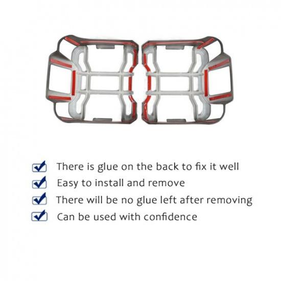 Rear Taillight Lamp Guard Decor Cover Trim For Jeep Wrangler JL 18+ (LED Light)