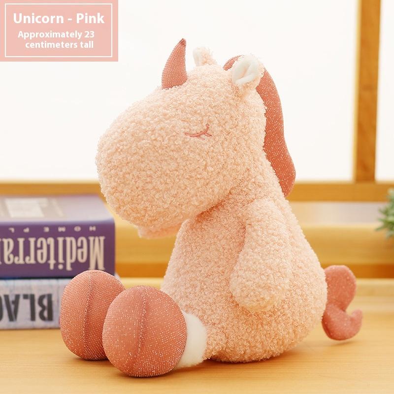 

Животное Детская Спящая Кукла Милая Кукла Единорог Плюшевая Игрушка 23cm розовый
