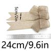 (2-teiliges Set/Packung) 24cm Bandschleife Weihnachtsbaumkranz Dekoration Leinen Schleife DIY Party Basteldekoration