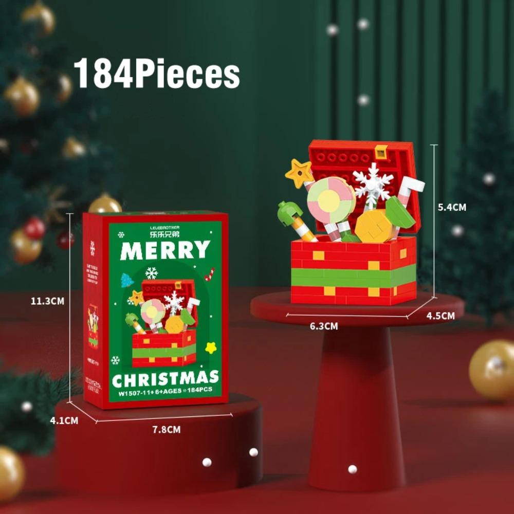 Regali di Natale Serie Micro Blocchi da Costruzione Babbo Natale Renna Puzzle Mattoncini da Assemblare Decorazione da Tavolo Giocattoli Bambini
